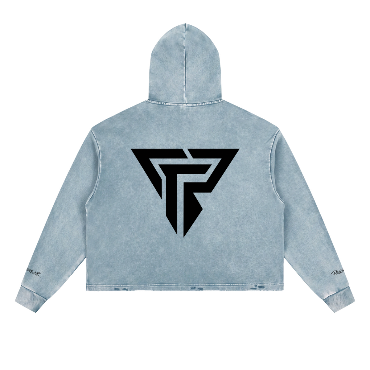 PRSSRWRK NO LIMITS Vintage Wash Hoodie – Light Blue