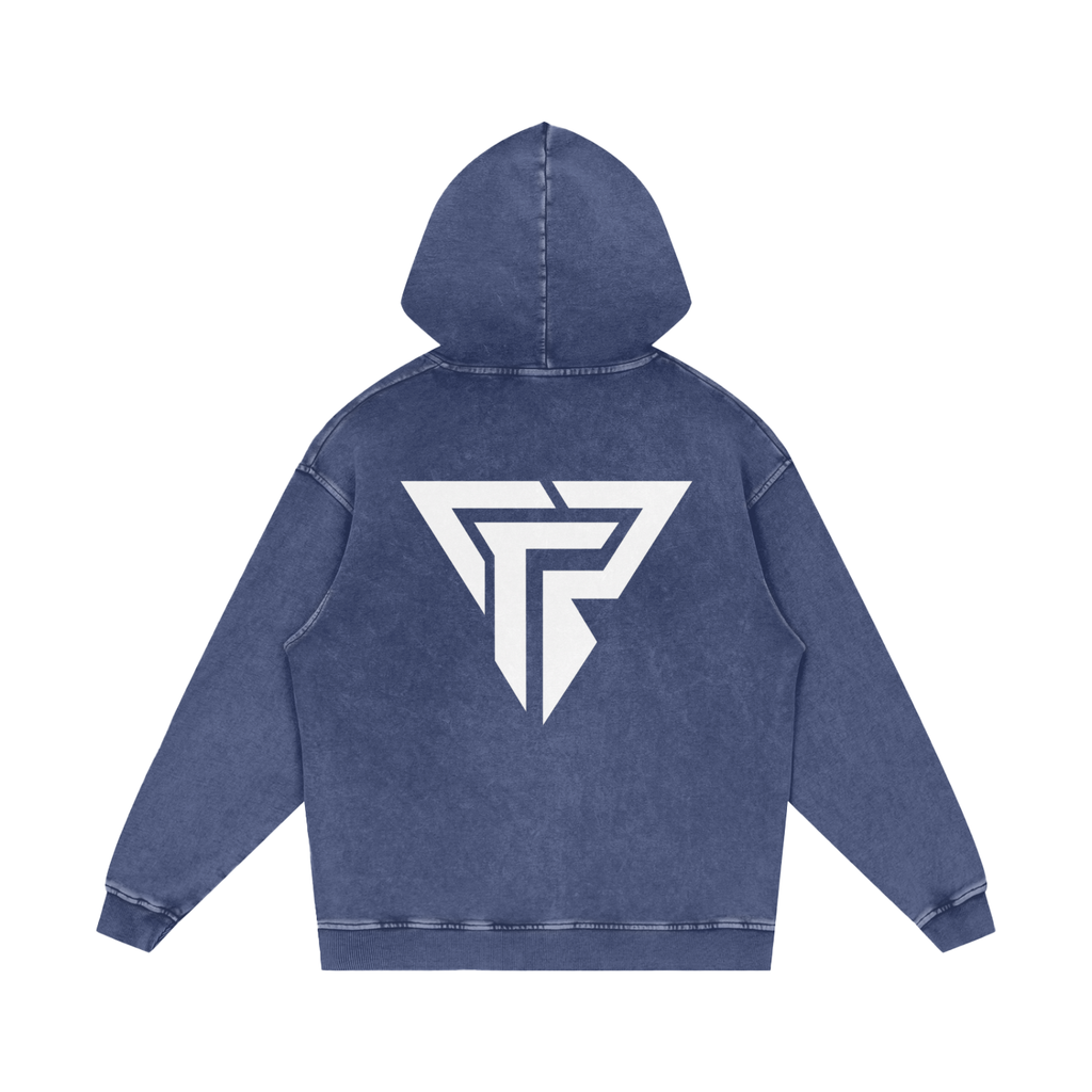 Snow Washed Loose Cotton Hoodie