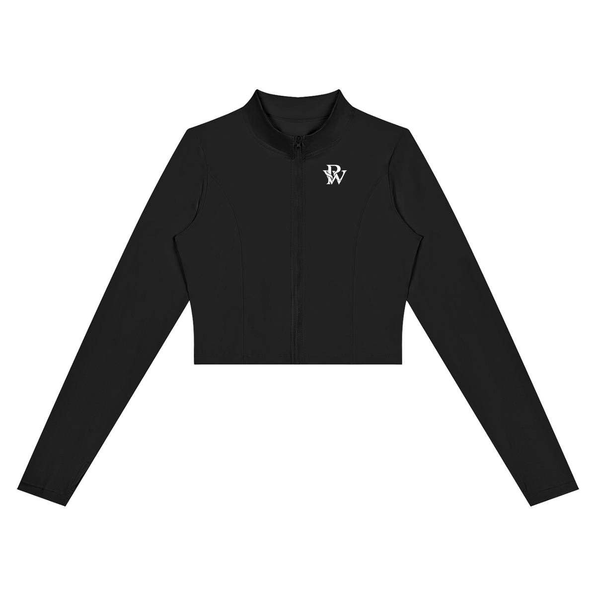 PRSSRWRK Women's Cropped Zip Jacket
