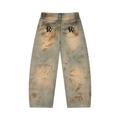 Prssrwrk Men’s Vintage Wash Barrel Leg Jeans