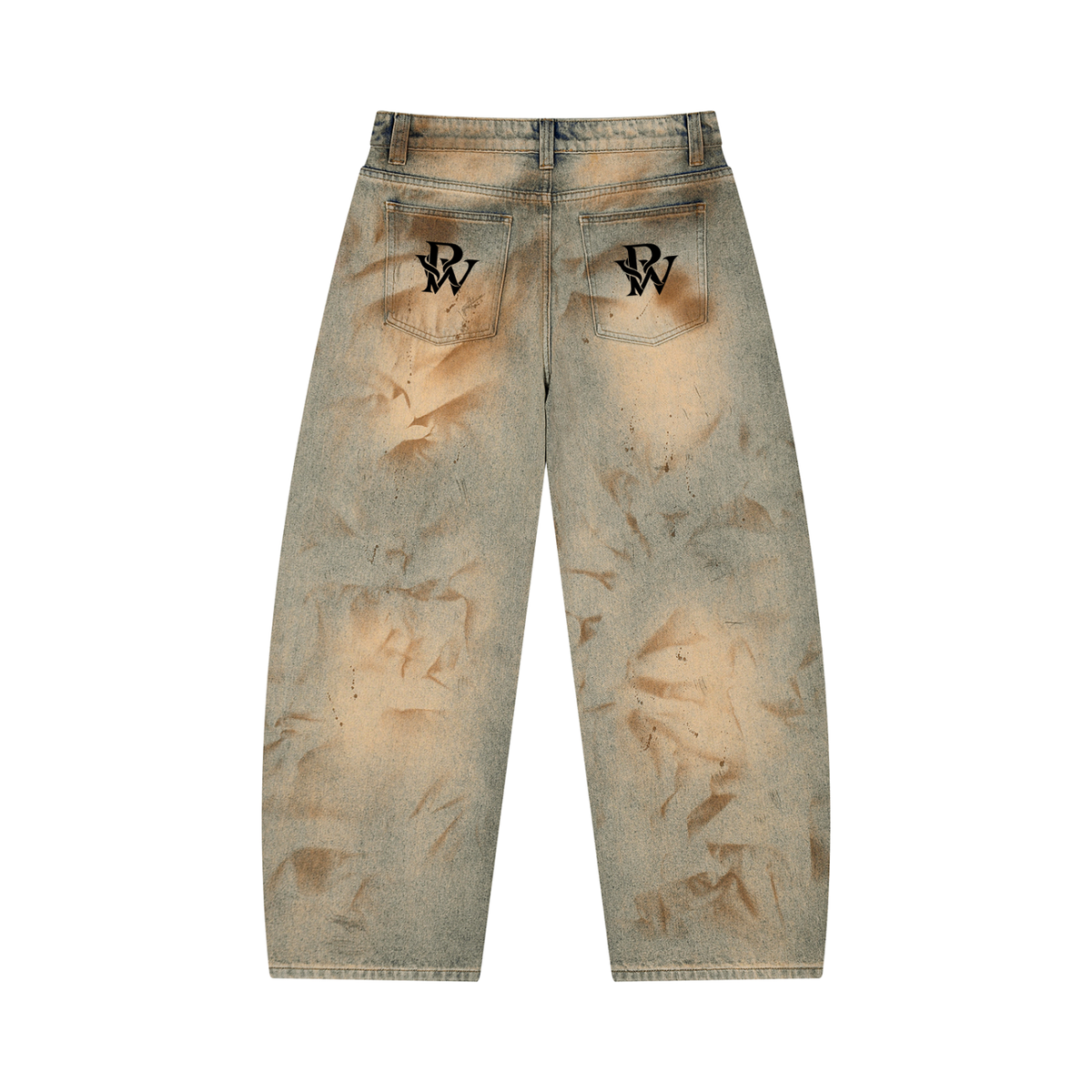 Prssrwrk Men’s Vintage Wash Barrel Leg Jeans