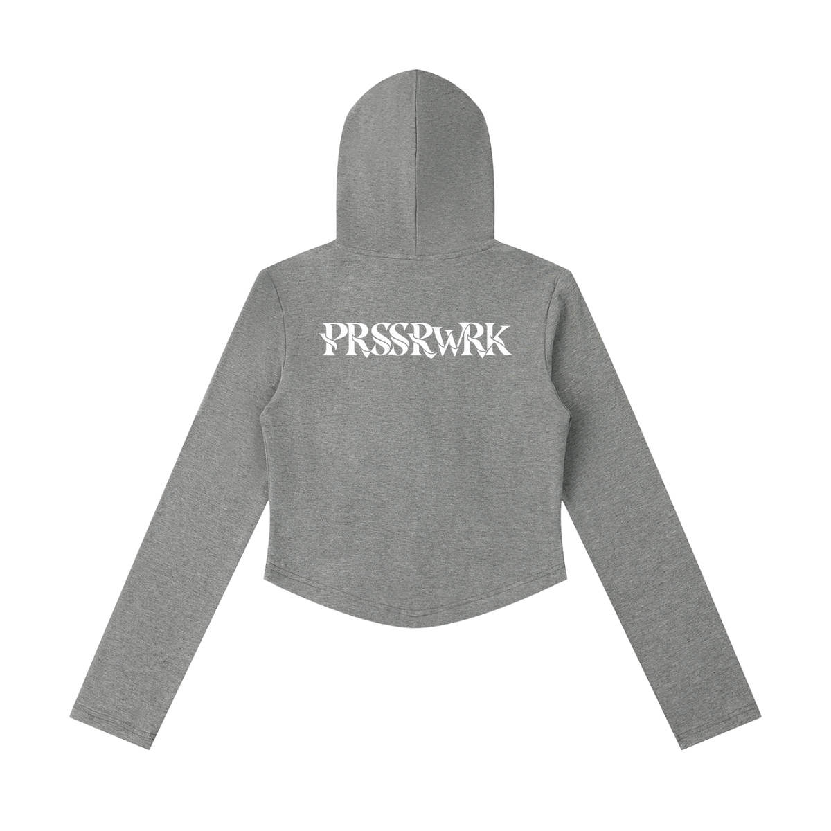 Prssrwrk Women's Slim Cropped Full Zip Hoodie