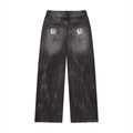 Prssrwrk Men’s Vintage Wash Wide Leg Jeans