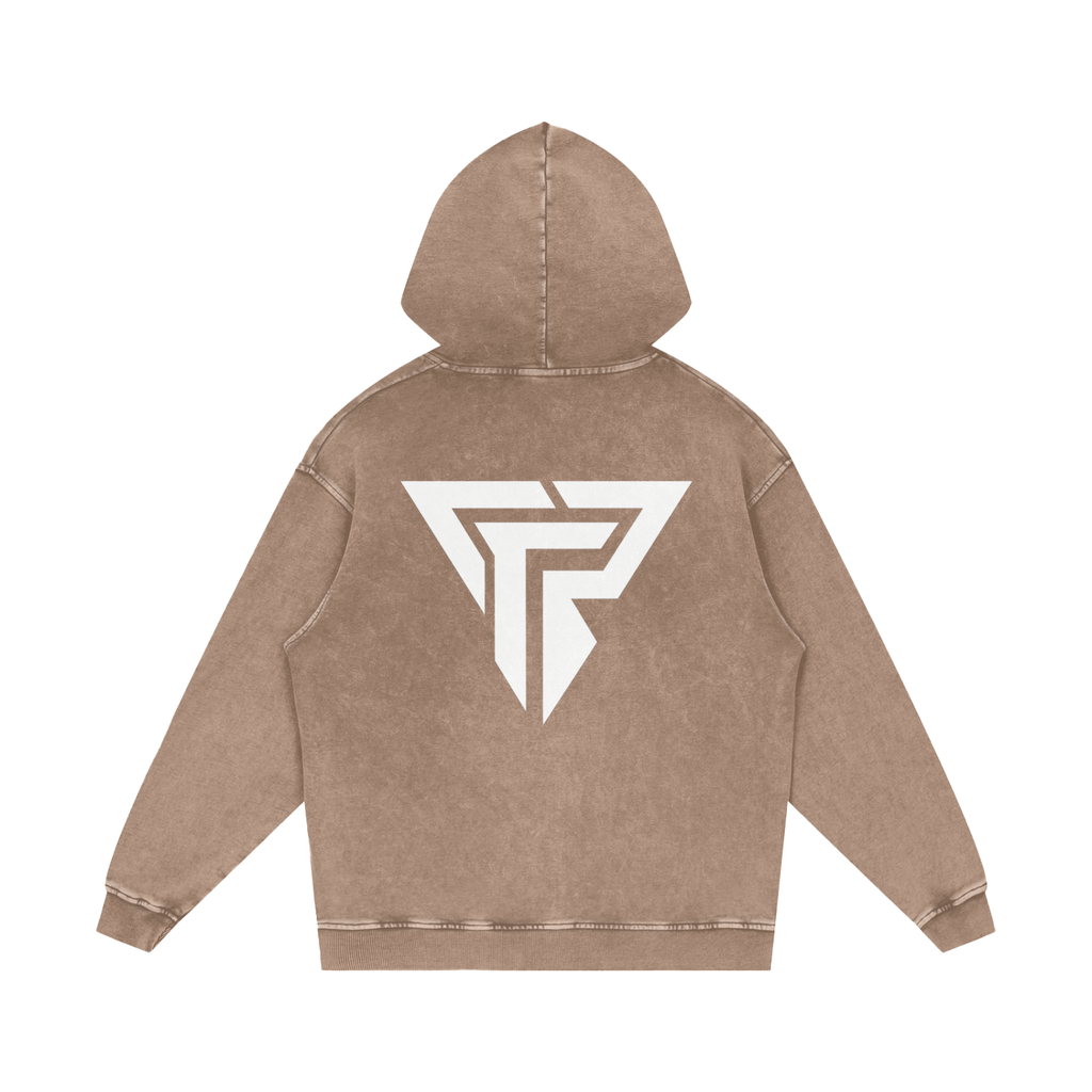Snow Washed Loose Cotton Hoodie