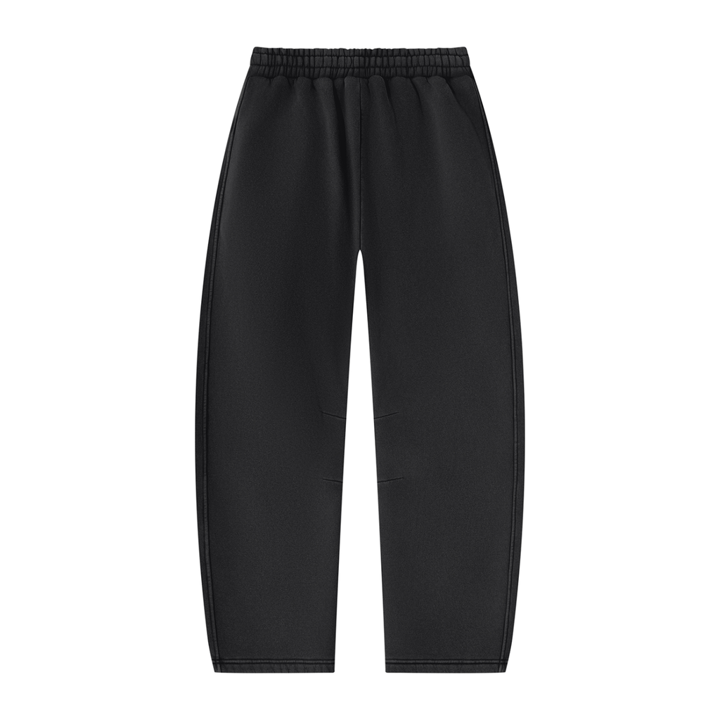 Prssrwrk Unisex Vintage Wash Barrel Leg Fleece Sweatpants