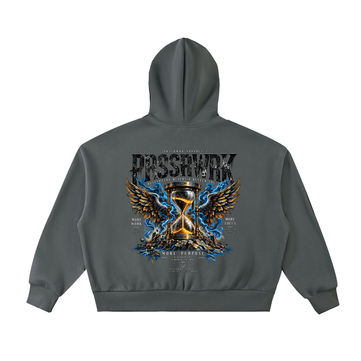 Fleeced Full-Zip Boxy Hoodie