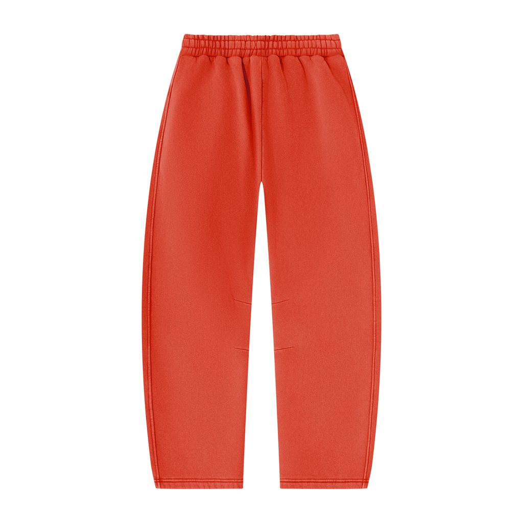 Prssrwrk Unisex Vintage Wash Barrel Leg Fleece Sweatpants