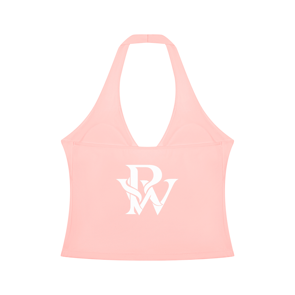 Prssrwrk Women’s Ruched Halter Yoga Tank Top