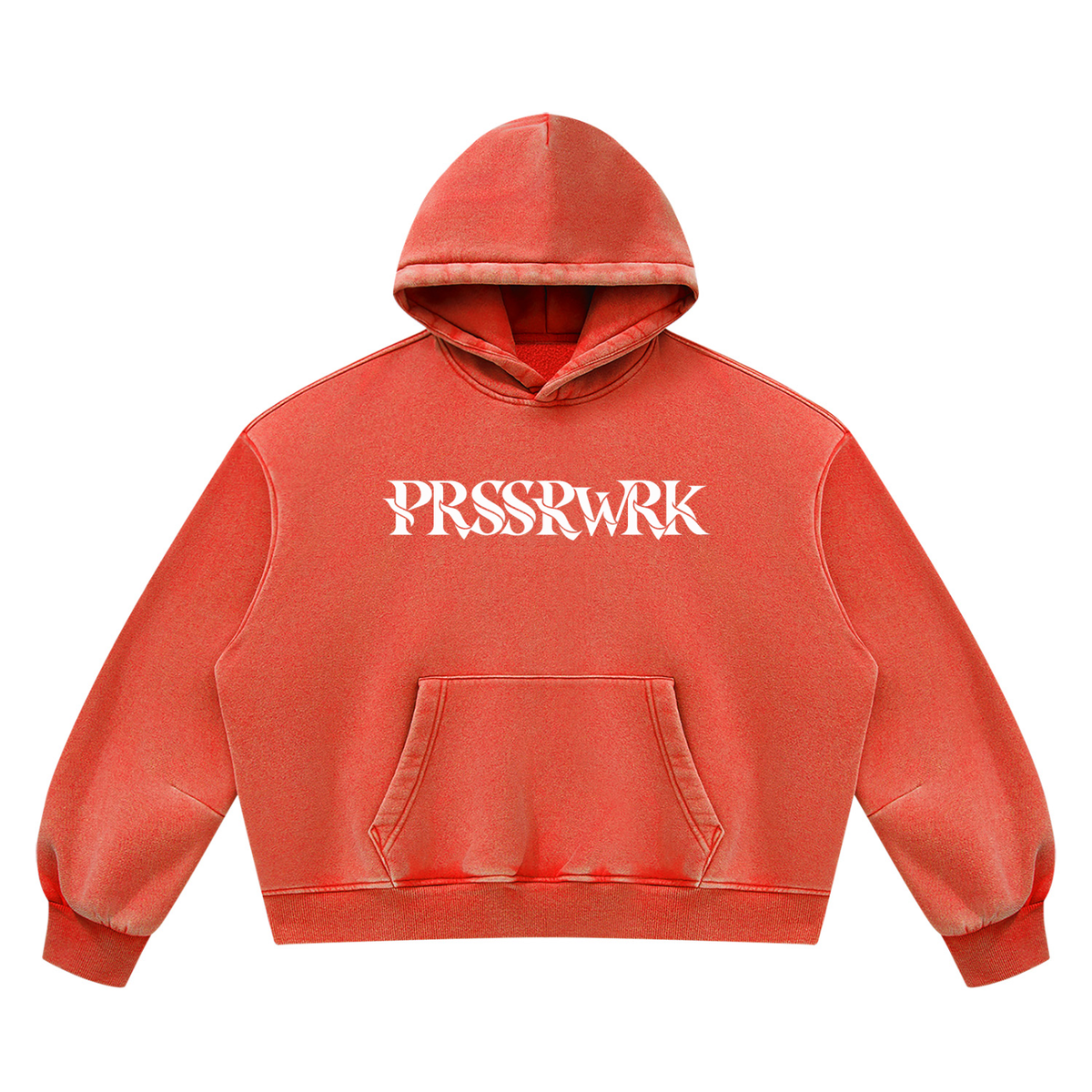 PRSSRWRK Vintage Wash Boxy Fleece Hoodie