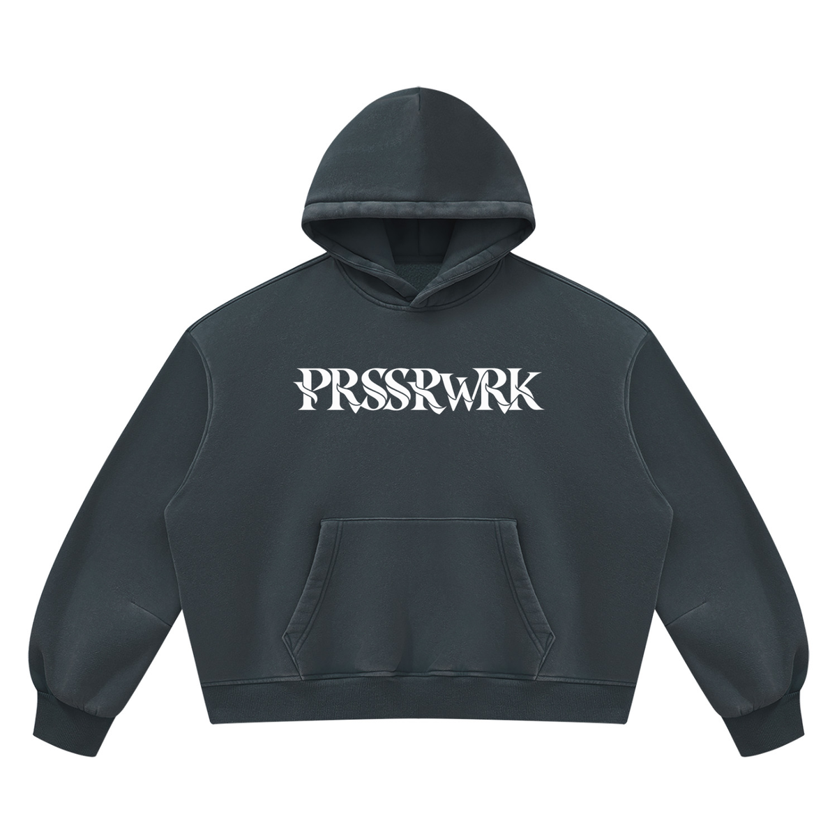 PRSSRWRK Vintage Wash Boxy Fleece Hoodie