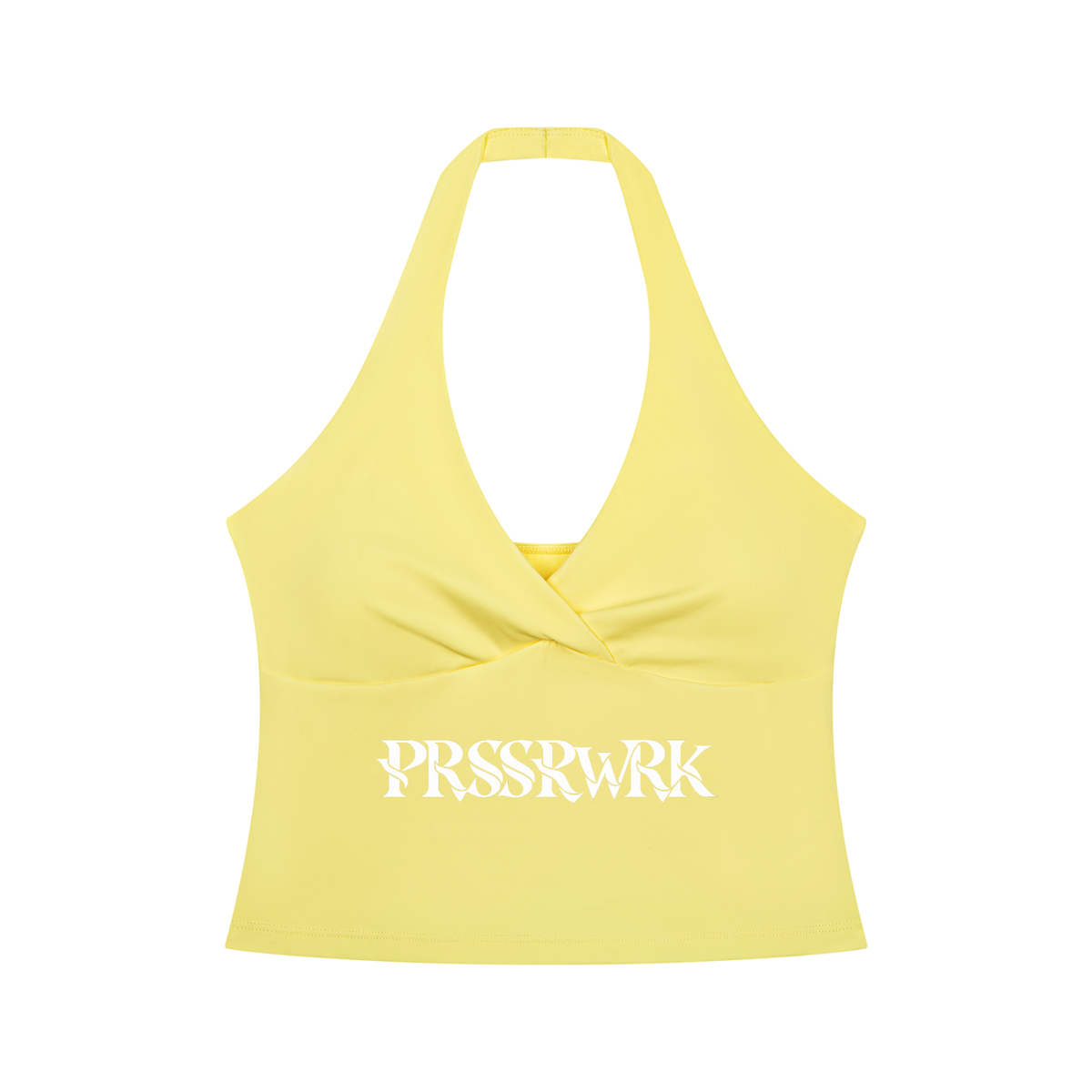 PRSSRWRK Women's Ruched Halter Tank