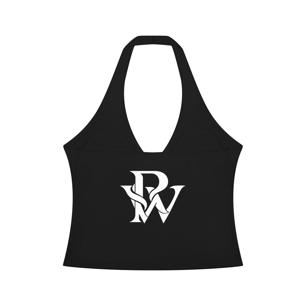 Prssrwrk Women’s Ruched Halter Yoga Tank Top