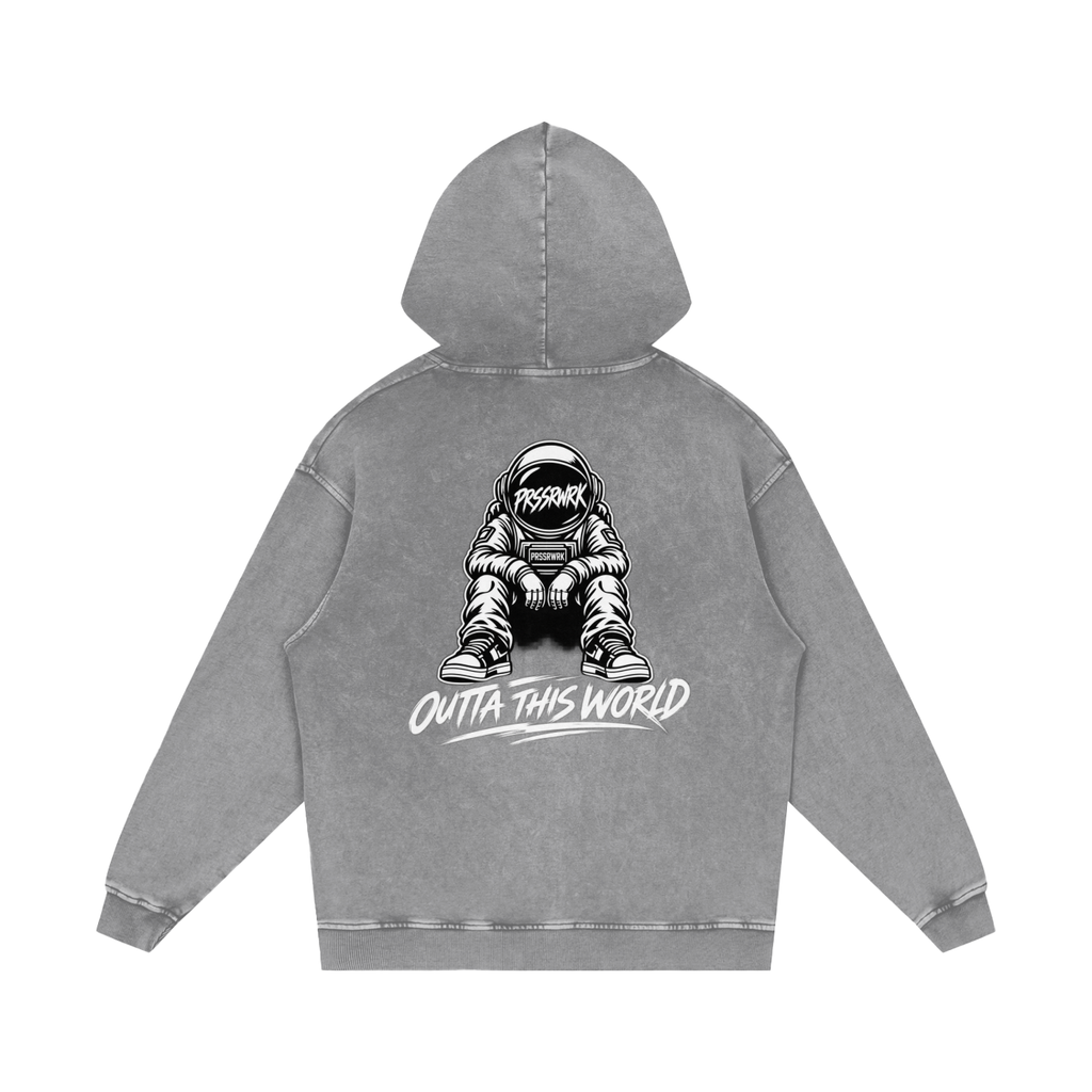 Snow Washed Loose Cotton Hoodie