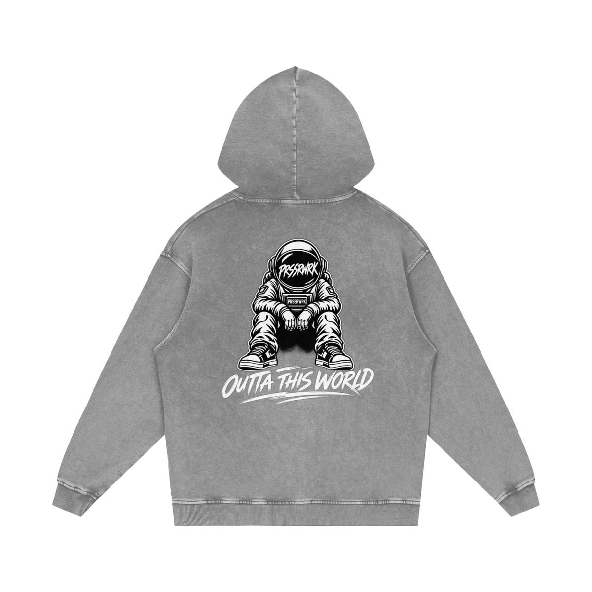 Snow Washed Loose Cotton Hoodie