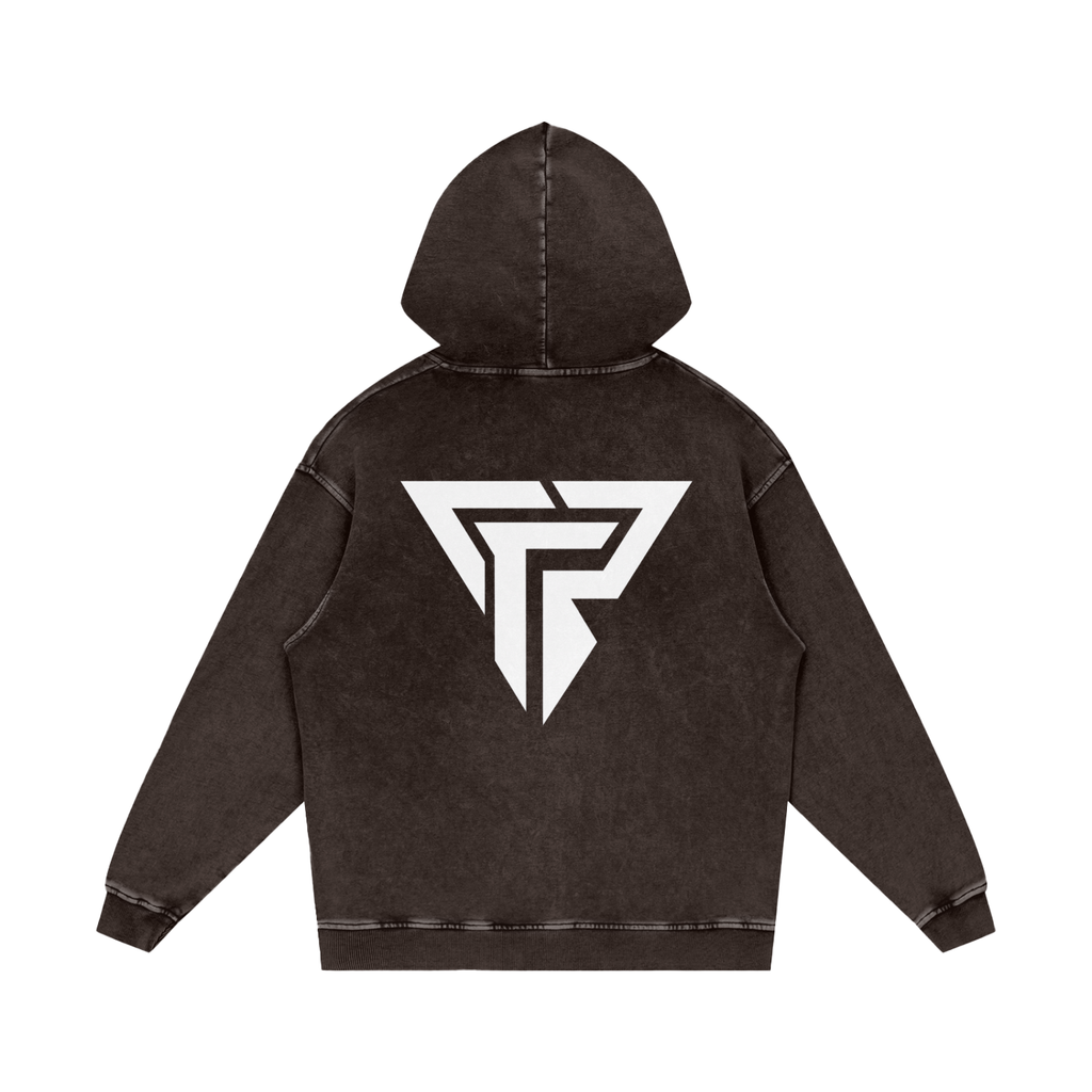 Snow Washed Loose Cotton Hoodie
