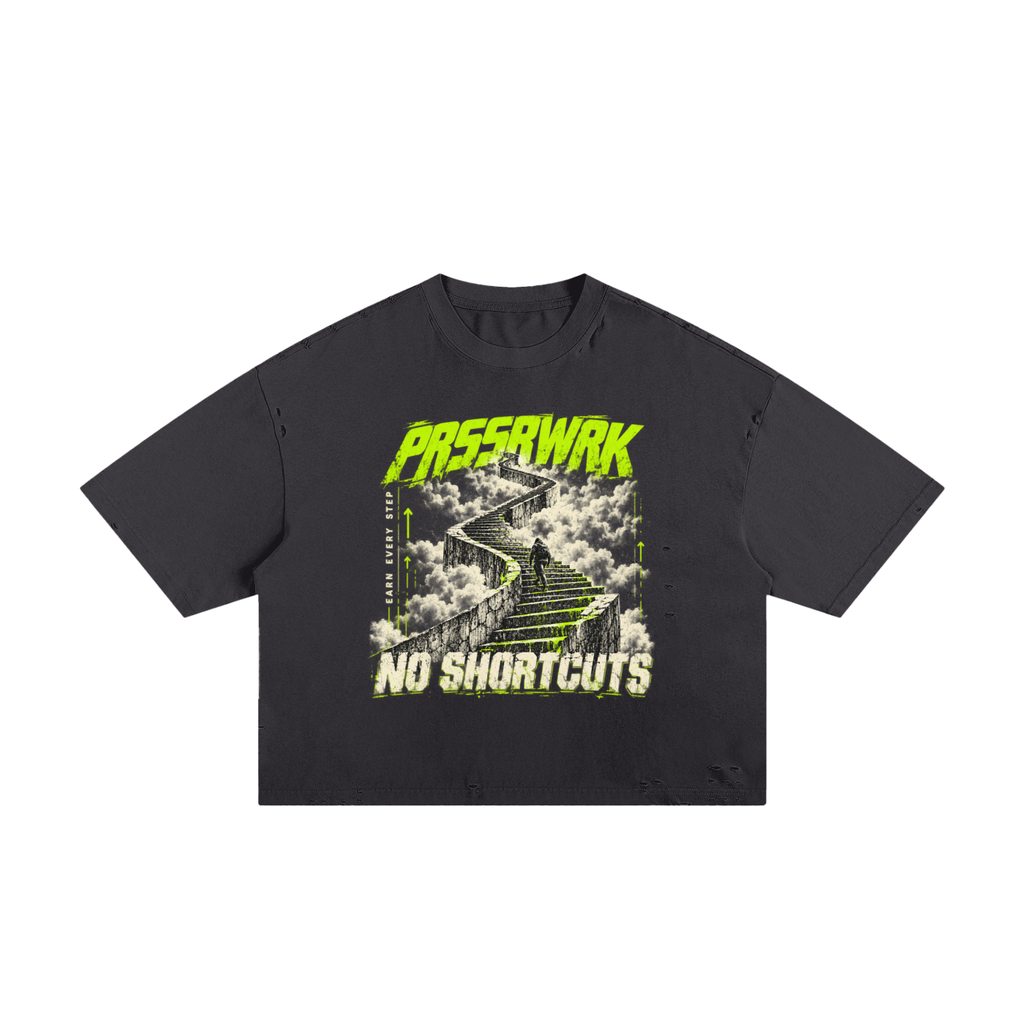Prssrwrk Classic Frayed Boxy Tee