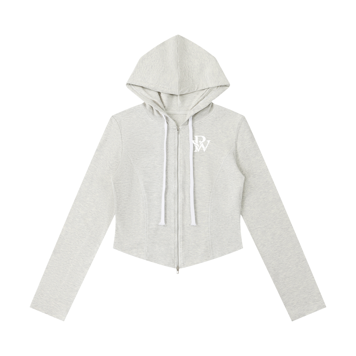 Prssrwrk Women's Slim Cropped Full Zip Hoodie