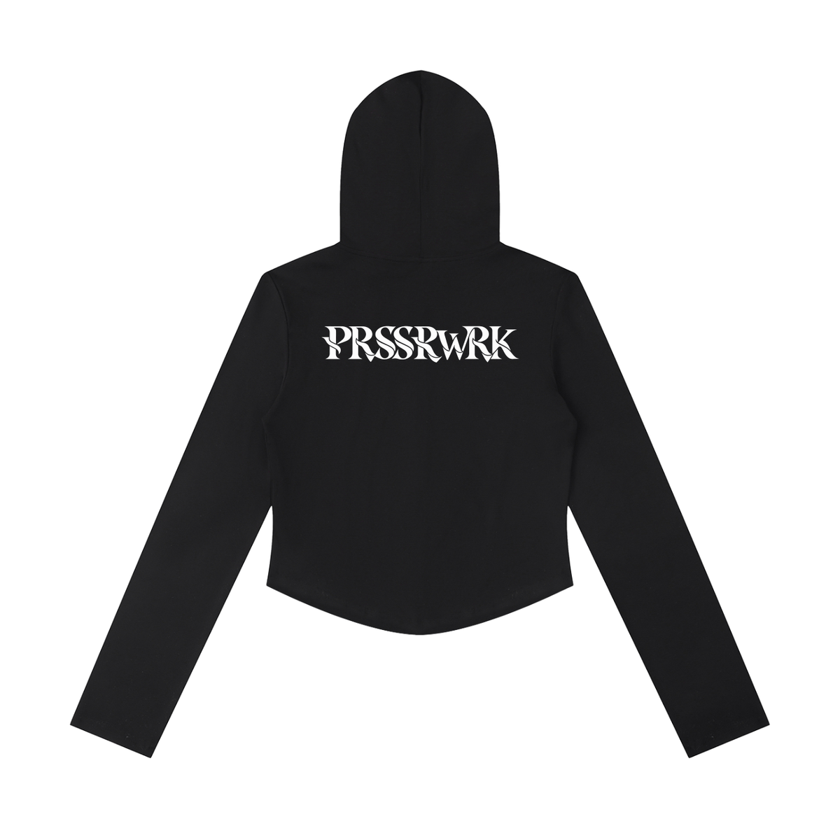 Prssrwrk Women's Slim Cropped Full Zip Hoodie