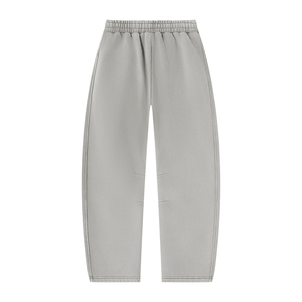 Prssrwrk Unisex Vintage Wash Barrel Leg Fleece Sweatpants